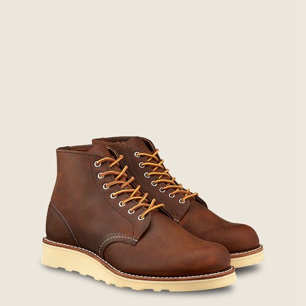 Red Wing Heritage Boots 6-Inch Round Toe - Short Rough & Tough Læder - Mørke Brune - Dame 1876-XELQH